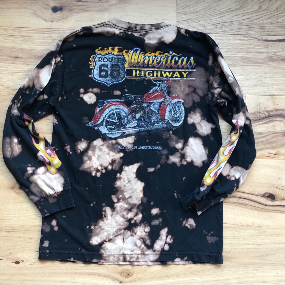 Bleach dye oversized long sleeve